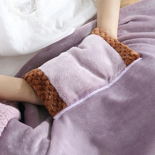 USB Heated Shawl Soft Plush Flannel Blanket