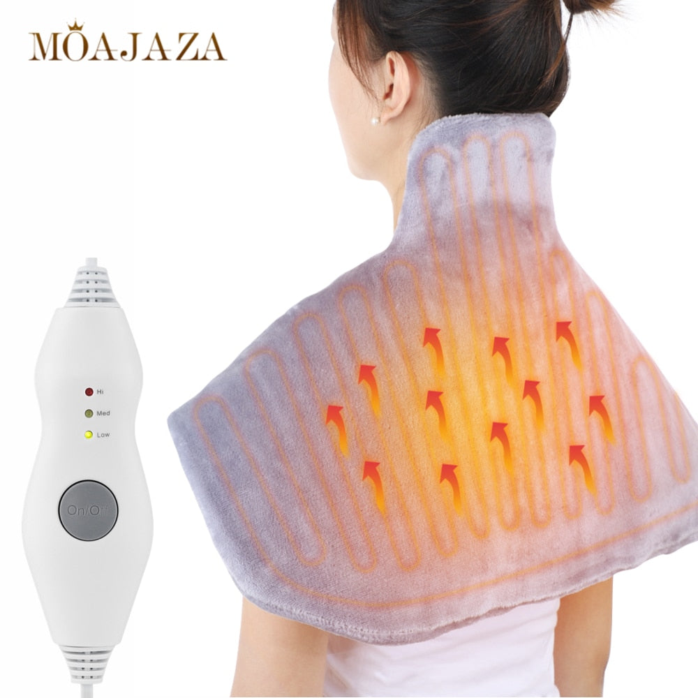 Electric Heating Pad for Pain Relief of the Back, Shoulder and Neck