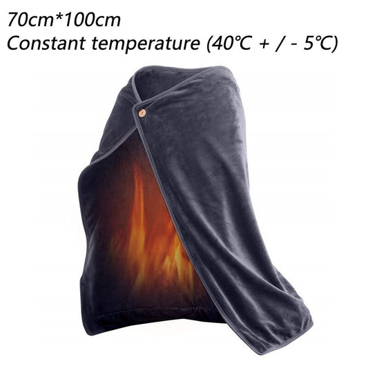 Electric Heated Warm Shawl Plush Throw Blanket